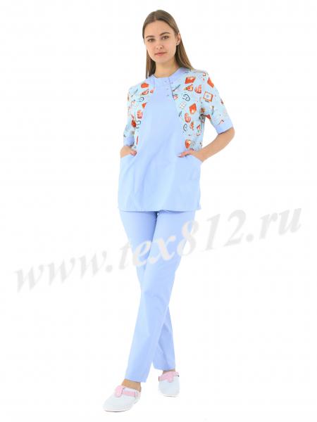 картинка Медицинский костюм "Doctor" магазин Одежда+ являющийся официальным дистрибьютором в России 